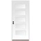 Codel Doors 36" x 80" Primed White Shaker Exterior Fiberglass Door 3068RHISPSF5PSHK49161DB - alternate 1